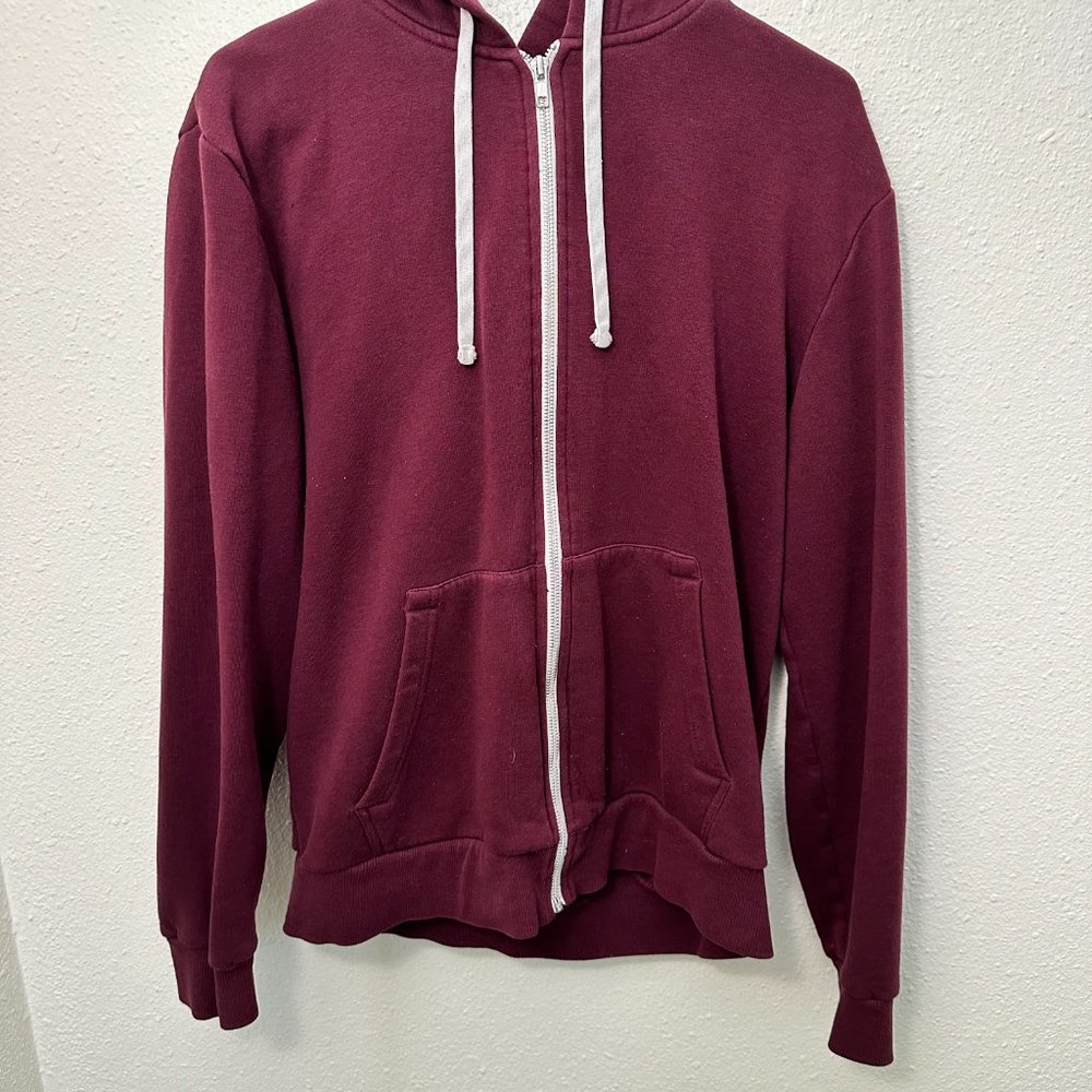 Burgundy Zip up Hoodie